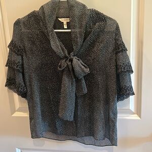 Rebecca Taylor Tiered Sleeve Front Bow top